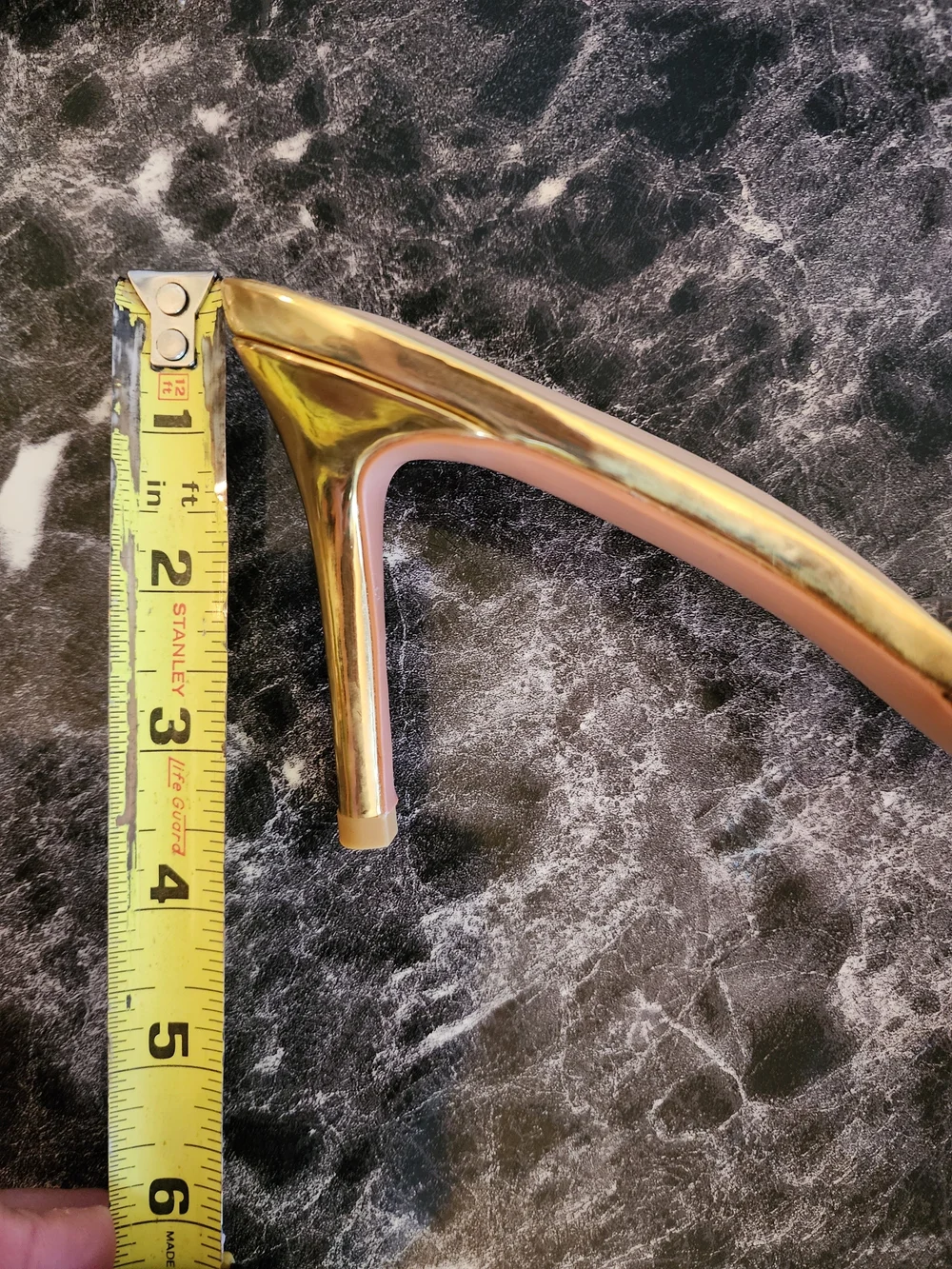 Gold Pointed Toe High Heel Mules - Women